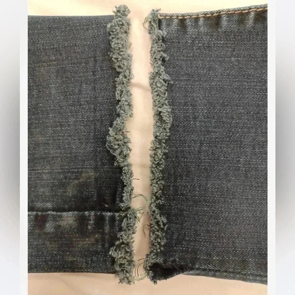 Kut From  The Kloth Skinny Dark Wash Raw Hem Size 12 - Picture 12 of 12